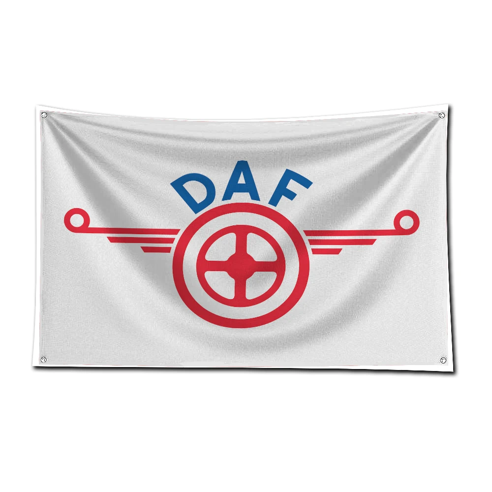 3x5 Ft D-DAF Truck Car Flag Polyester Digital Printing Car Banner for Garage Wall Art Out Door Decoration With Brass Grommets