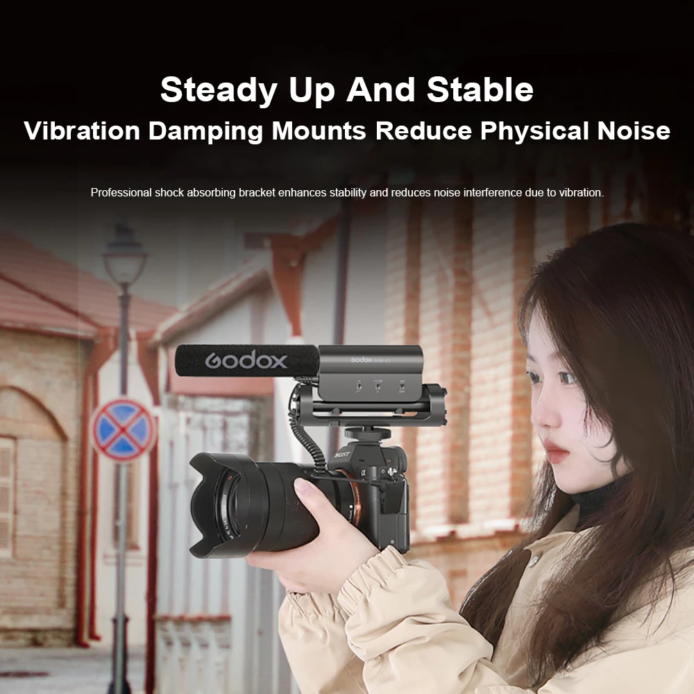 GODOX IVM-S1 Mic Gun-Type Microphone Mobile Phone Micro SLR Camera Live Recording Interview Cardioid Directional Microphone
