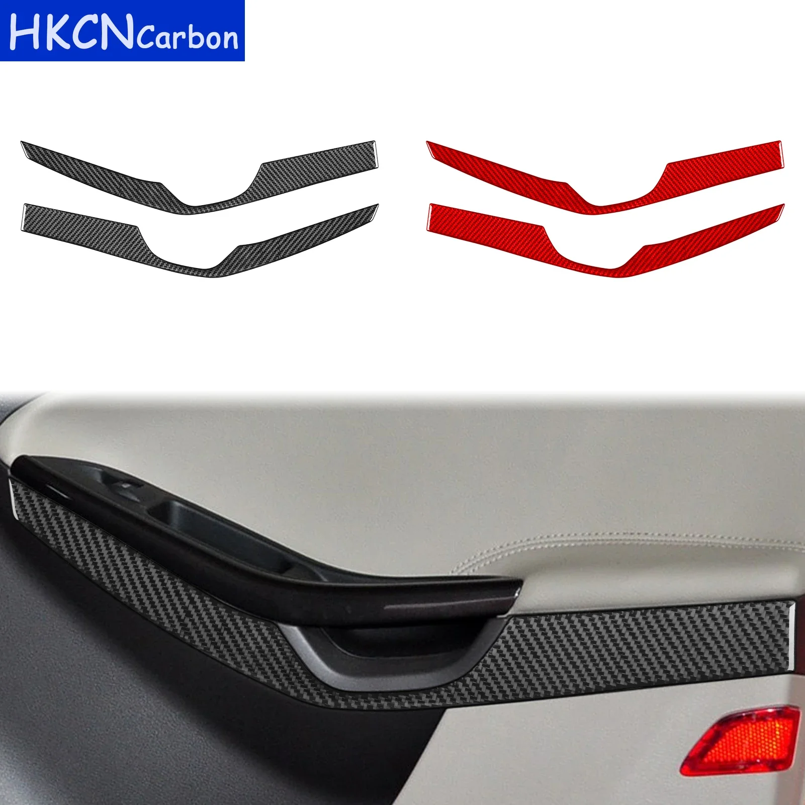 

Carbon Fiber Car Accessories Front Door Armrest Handle Panel Decorative Cover Trim Sticker Modification For Ford Focus 2012—2018