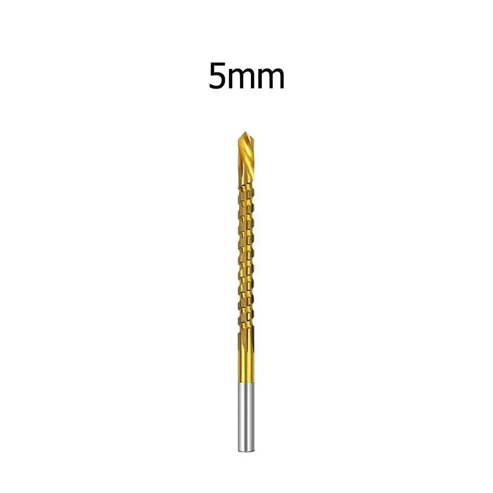 Set di punte da trapano rivestite in titanio 3/4/5/6/6.5/8mm Vite a spirale Punta da trapano composita metrica Punte da trapano elicoidali per il taglio di perforazione