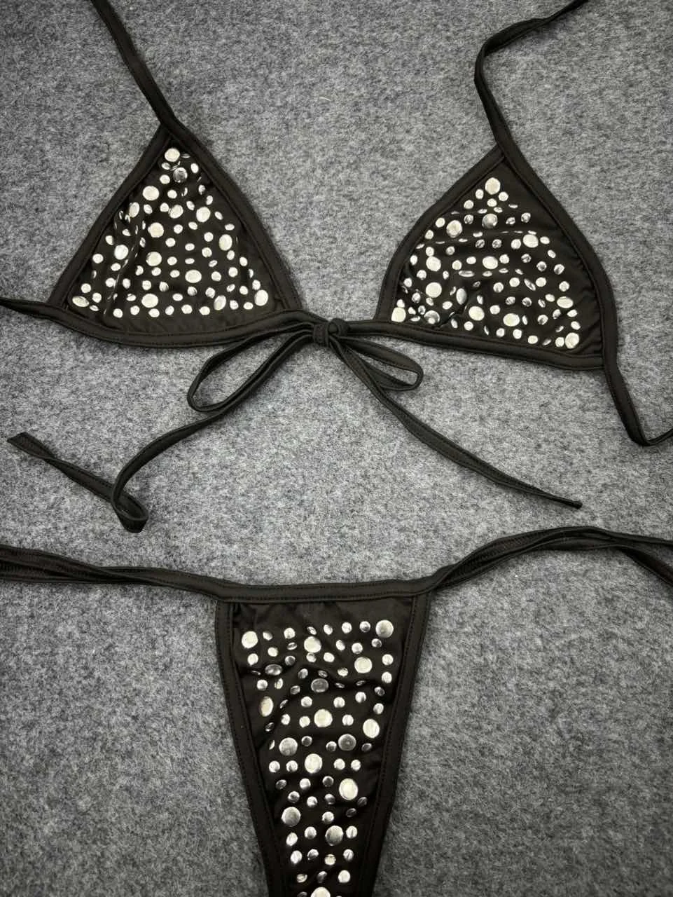 Gotisch bedrukt sexy bikinitop damesbadpak mode patch badpak slim fit zomer casual niche mode Y2k stijl emo meisje