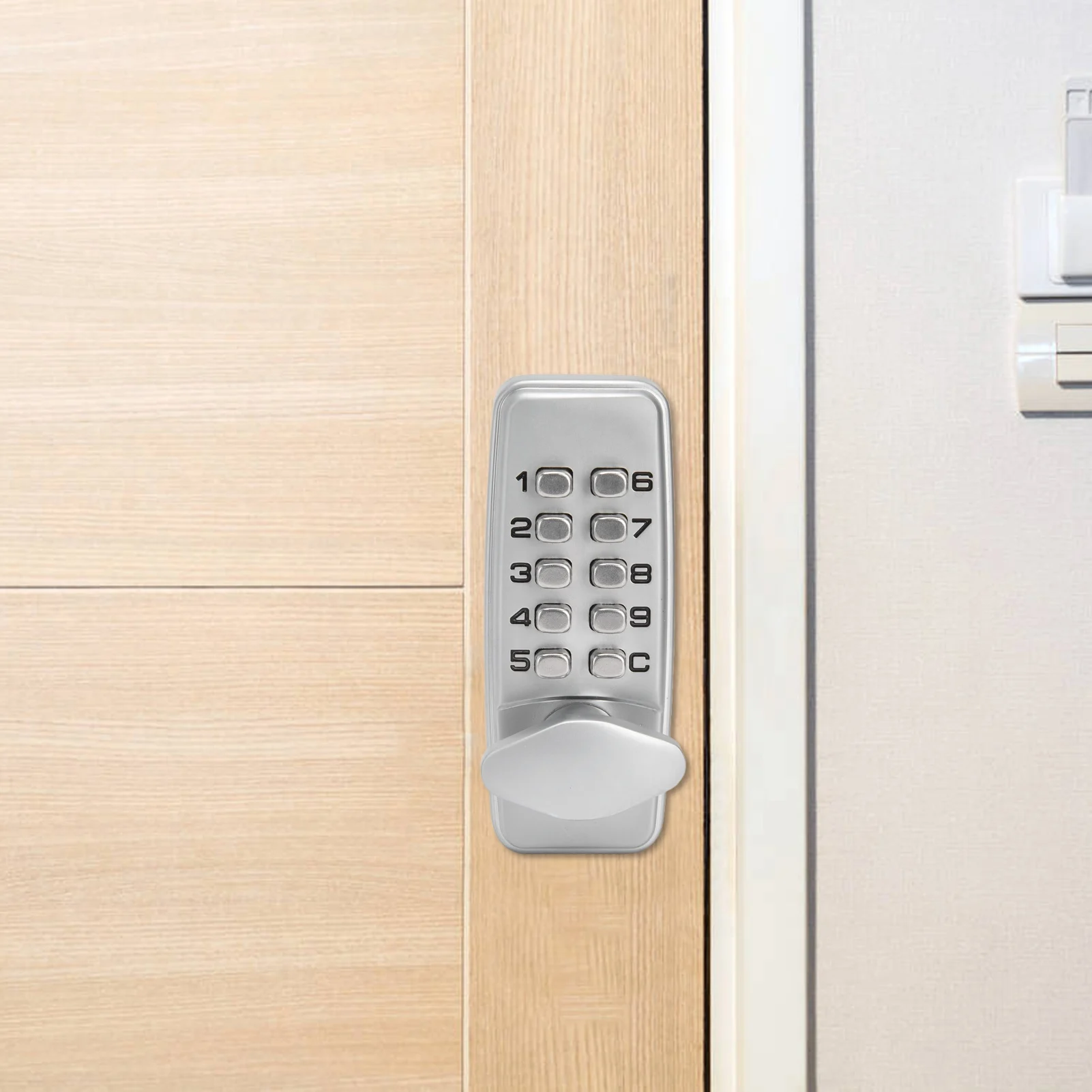 機械式パスワードロック防水耐火亜鉛合金インテリジェントキーレスコード化ロックセット家庭用ドアロックセット