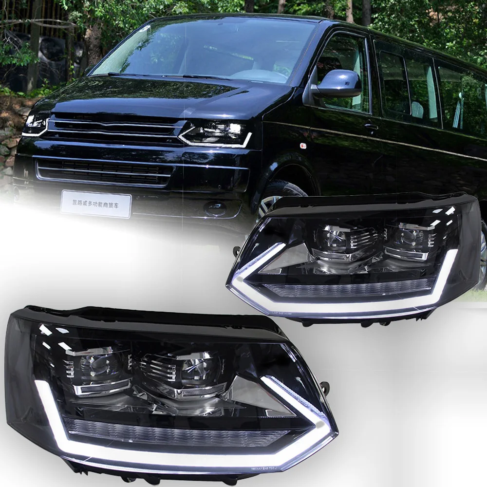 Car Lights for VW Multivan Headlight Projector Lens 2010-2015 T5 T6 Signal Head Lamp LED Headlights Drl Automotive Accessories