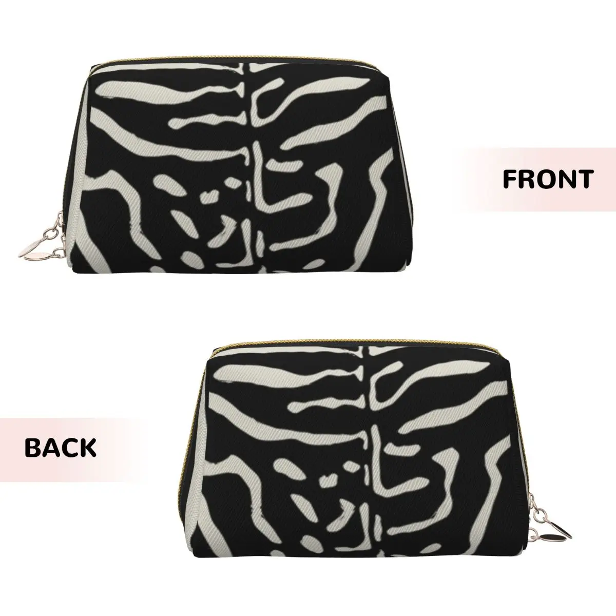 Zebra Stripes Print Skin Hide Texture Women Cosmetic Bag Travel Makeup Organizer Pouch Toiletry Storage Dopp Kit Case