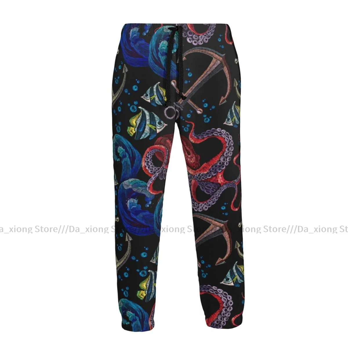 Man Casual Pants Ocean Octopus And Anchor Casual Trousers Sport Jogging Tracksuits Sweatpants Male Pants