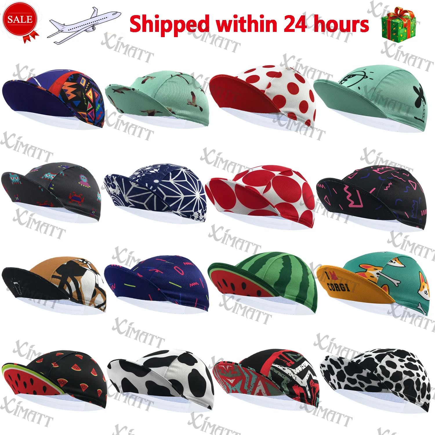 XIMATT New Polyester Breathable Sun Protection Sports Cycling Caps Lightweight Quick Dry Outdoor Bicycles Hats Unisex Headwear