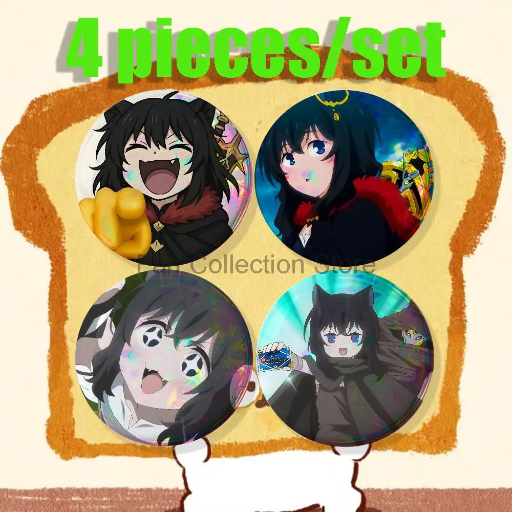 R-Reincarnated S-Sword Fran 4-piece set Enamel Pin Cartoon Anime Badge Fashion Jewelry Accessories Round Snap-in Brooch Backpack