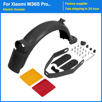 Rear Mudguard Metal Bracket with Gap Cover Pad for Xiaomi M365 Pro Pro 2 Electric Scooter 8.5/10 Inch Tire Wheel Back Fender Set