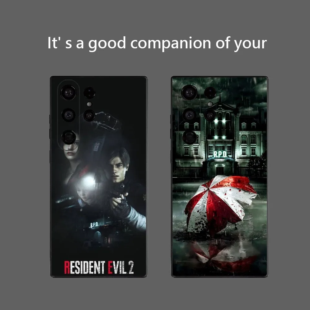 Popular Game RE4 R-Resident E-Evil Phone Case For Samsung Galaxy S25 Ultra S22 S23 S24 Ultra S21 S20 5G Protective Soft Silicone