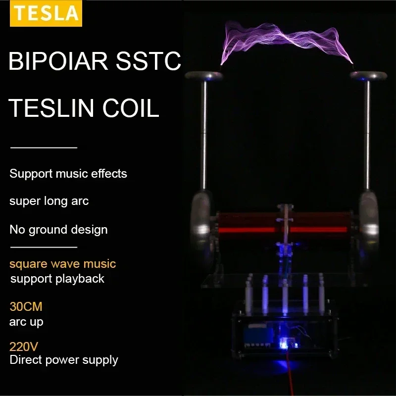 Coil Music Box Long Arc 30cm Bipolar SSTC Artificial Lightning Scientific and Educational Experimental Products