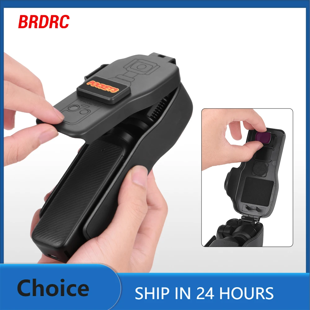 BRDRC Pocket 3 Cover Case Screen Protective for DJI Osmo Pocket 3 Accessories Lens Cap Hard Case CPL/ND Filter Storage Slots