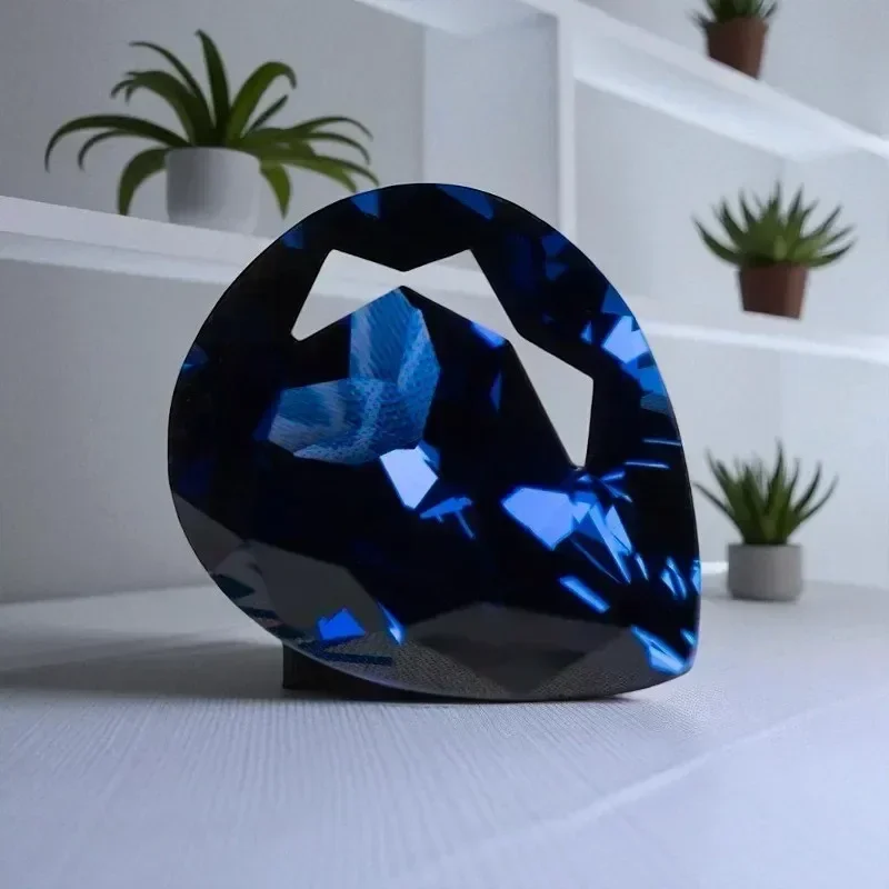 

L-Lab Grown Sapphire Pear Cut Royal Blue VVS1 Artificial Gemstone for Charms Diy Jewelry Making Selectable AGL Certificate