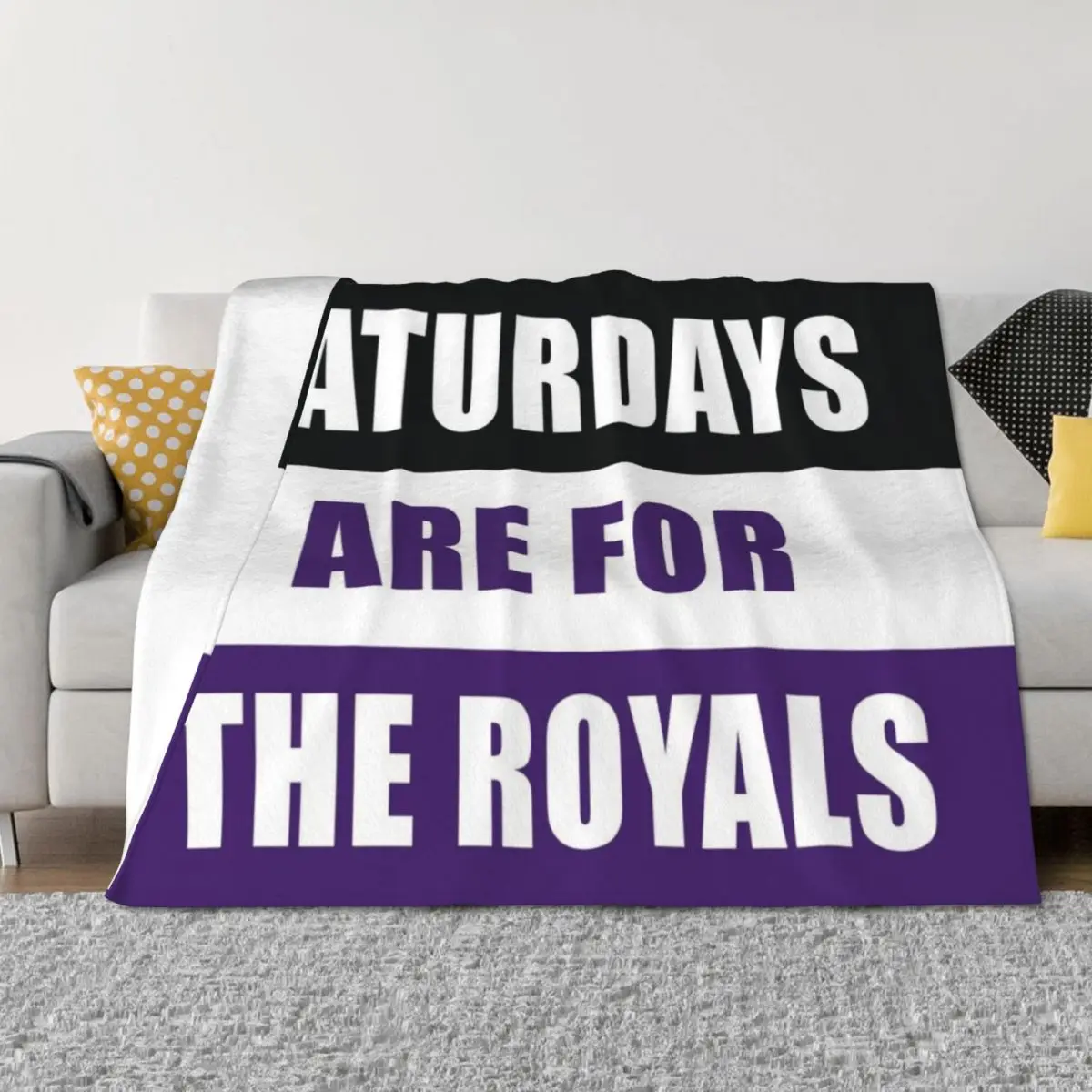 

Saturdays are for the royals- University of Scranton Throw Blanket Soft Plaid Soft Hairys Bed covers Blankets