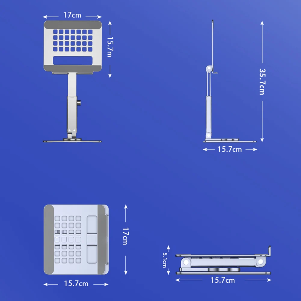 H06 سبائك الألومنيوم اللوحي حامل مكتب حامل 360 درجة دوران متعددة زاوية ارتفاع قابل للتعديل طوي حامل حوض ل شاومي باد