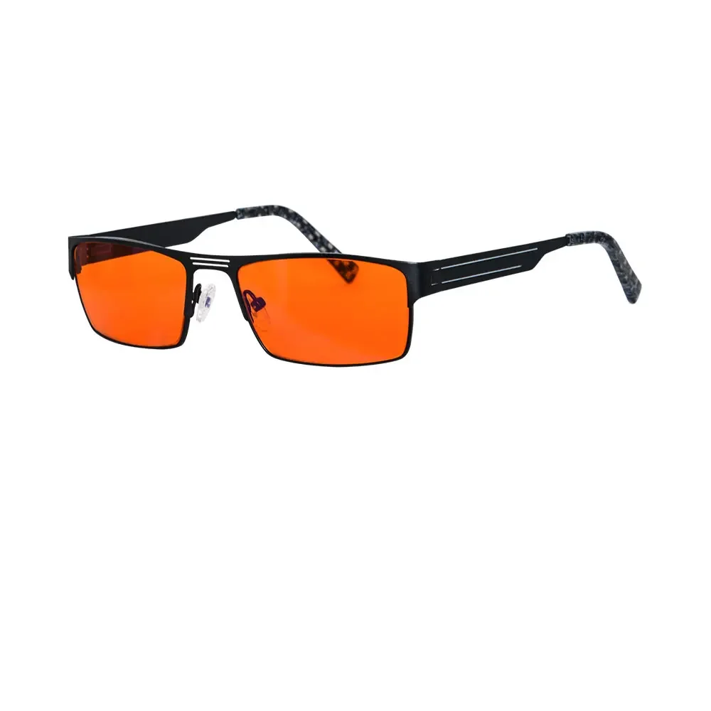 Men’s glasses blue light blocking glasses Orange clear lenses leopard computer eyeglasses computer screen protection eye vision