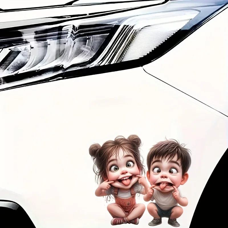 1Pc Funny Grimace Kids Cute Self-Adhesive Waterproof Vinyl Sticker Decal For Car Laptop Water Bottle Multiple Surfaces Decor