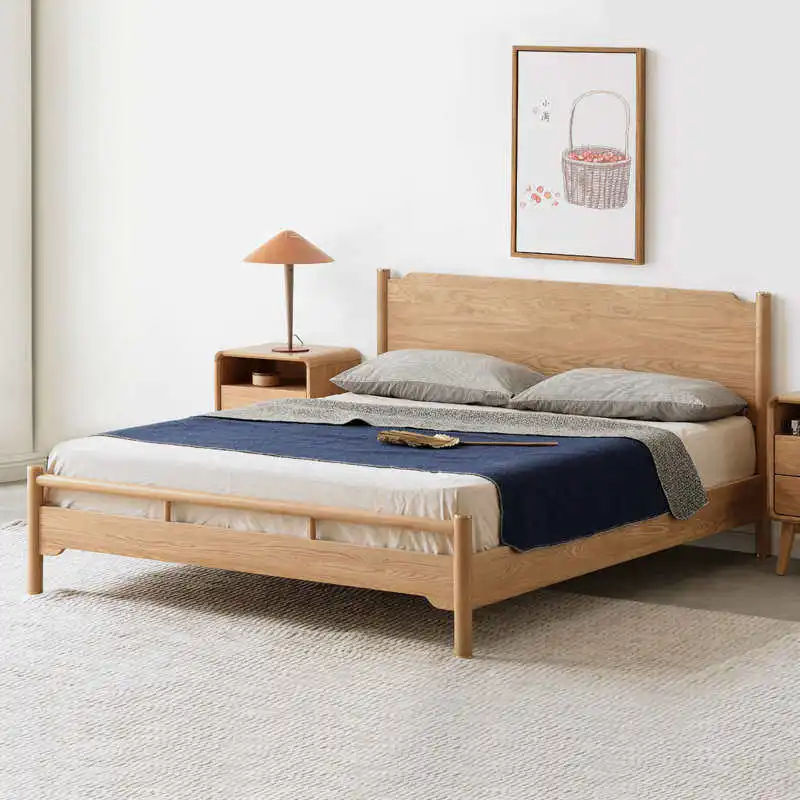 

Aesthetic Wooden Bed Modern Design Creative Save Space Comfortable Large Size Safe Bed Fashion Cama Solteiro Room Decorations