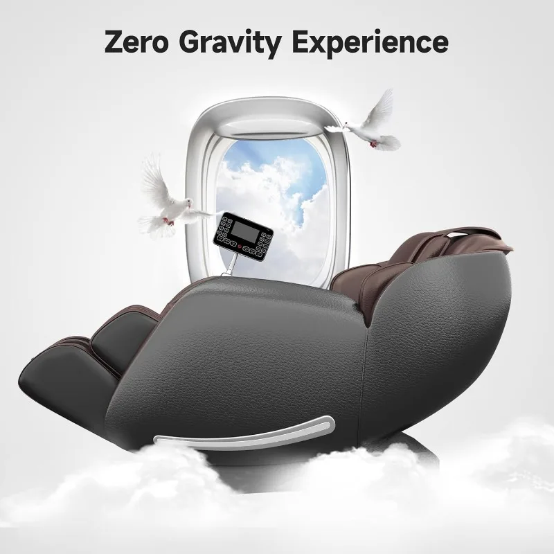 Massage Chair Favor-06, Full Body Zero Gravity SL-Track Shiatsu Massage Recliner Chair with APP Control, Brown