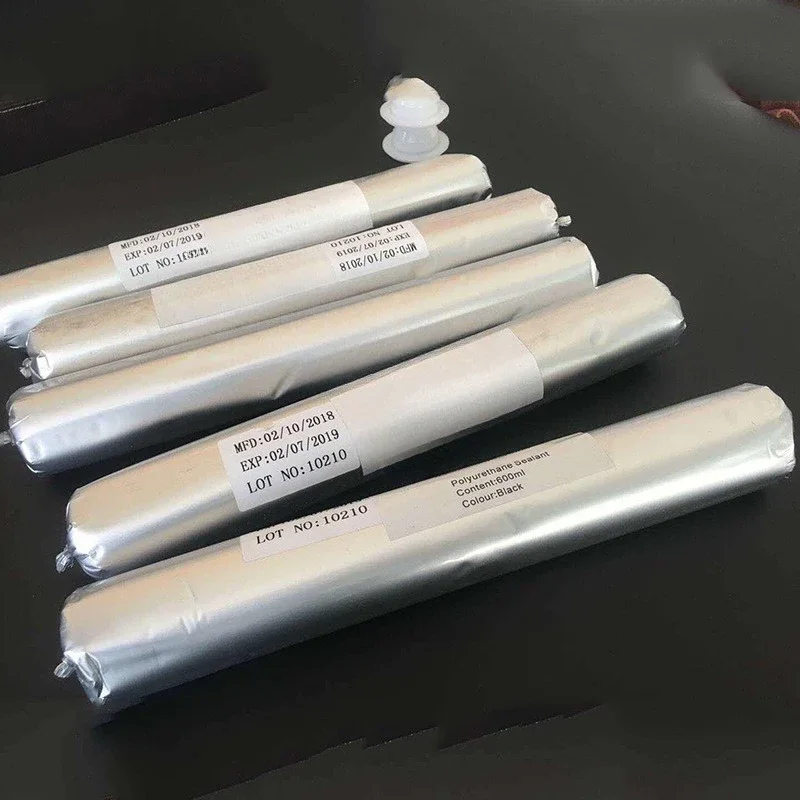 مانع تسرب باب ونافذة السيارات من مادة البولي يوريثين، مانع تسرب مقاوم للماء للزجاج الأمامي الأسود سعة 600 مل، لاصق هيكلي #5