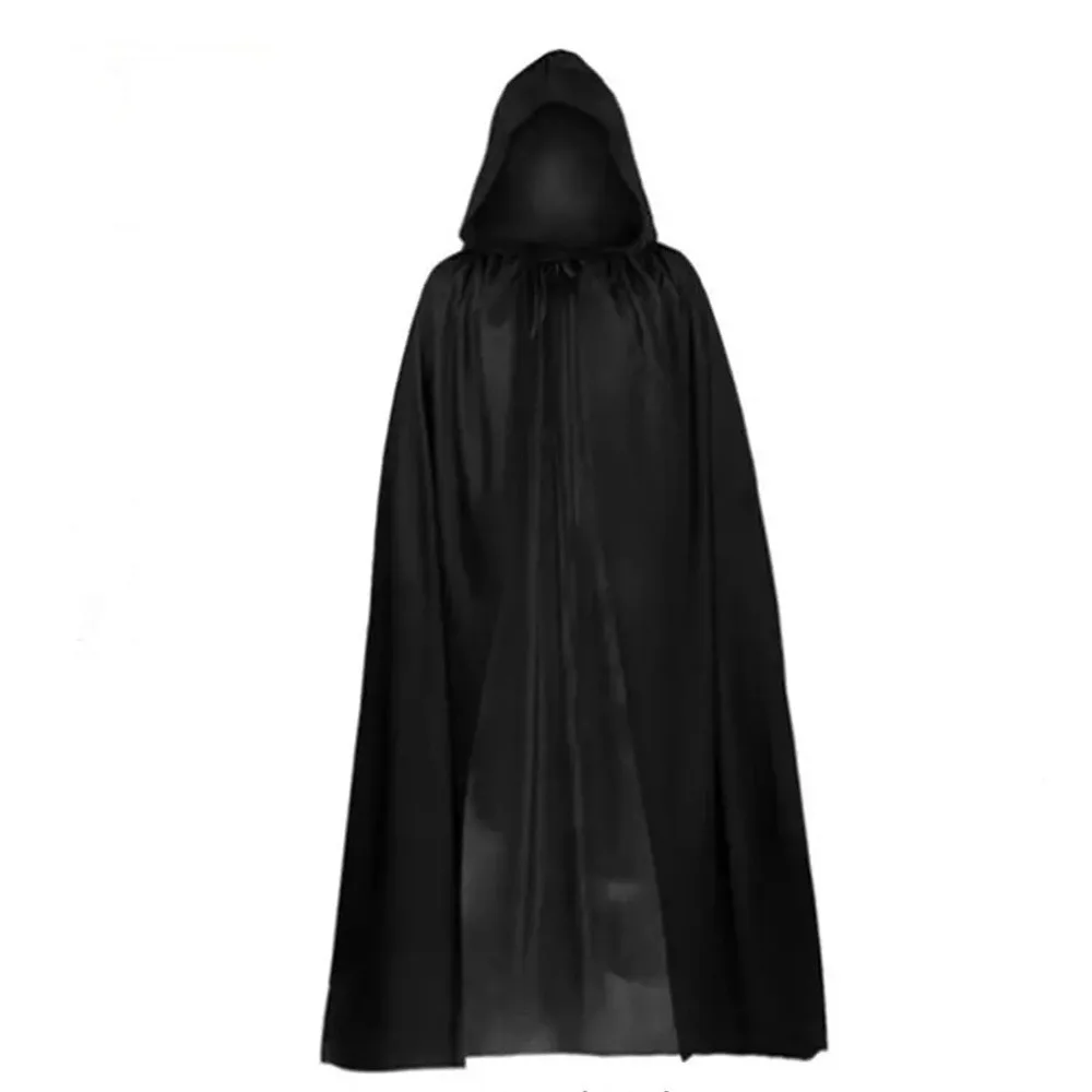 

Reversible Halloween Cloak Stand Collar Hooded Wizard Robe Witch Clothes Scary Costumes Performance Costumes Children/Adult