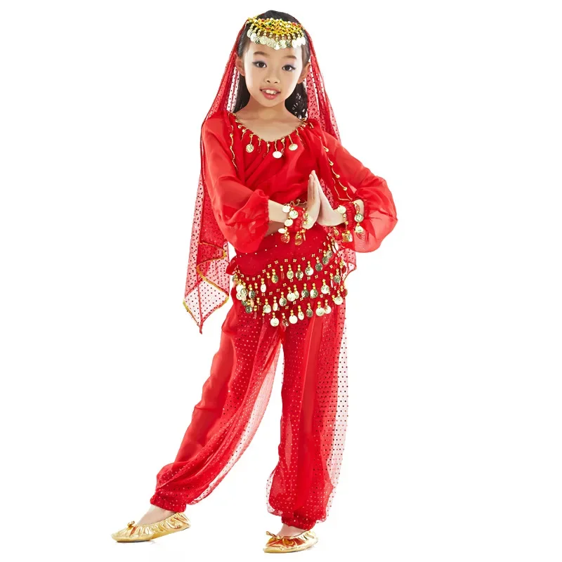 子供用ベリーダンスセット子供用インド舞踊パフォーマンスセット衣装