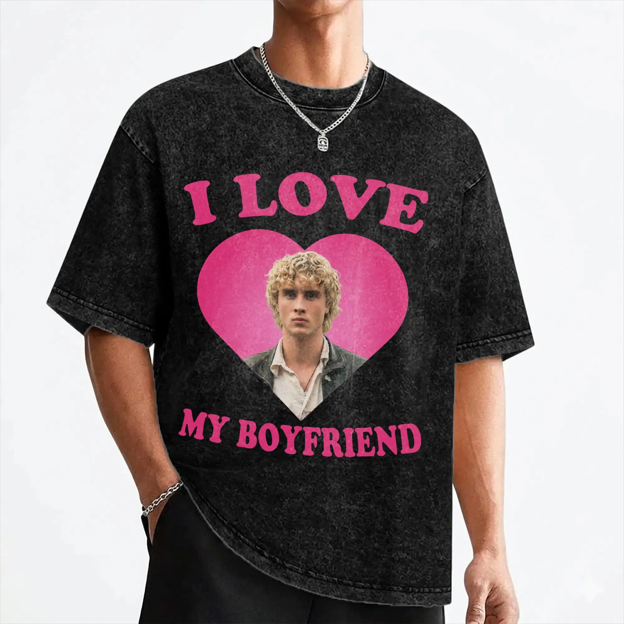 I Love My Boyfriend Joseph Zada Haymitch Abernathy T Shirt Washed 100% Cotton T-Shirts for Men Women Streetwear Summer Tee Shirt