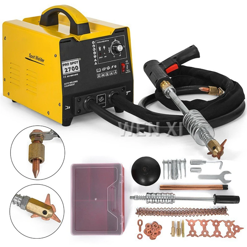 Spot Welder Dent Puller Machine 2KW Spot Dent Puller 3500A Vehicle Repair Puller Kit 5 Modes Auto Body Dent Puller Welder