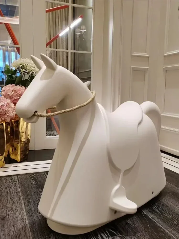 Creative Rocking Chair, Animal Stool Decor,Cartoon Toys,Small Horse Chairs,Living Room Toy Stools, Customized Furniture
