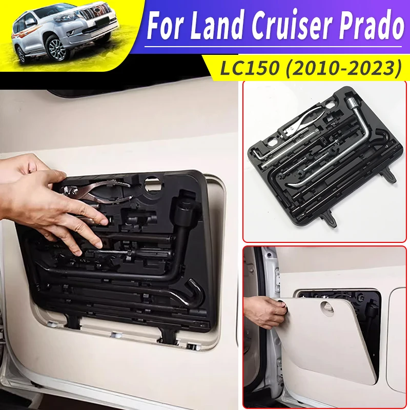 For 2010-2023 Toyota Land Cruiser Prado 150 Tailgate Trunk Emergency Toolbox LC150 Interior Upgraded Accessories Modification