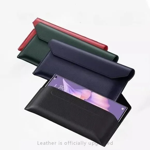 

Luxury Genuine Leather Pouch For Motorola Razr Fold Case Envelope & Magnetic For Motorola Razr Fold 5G Case Luxury Handbag