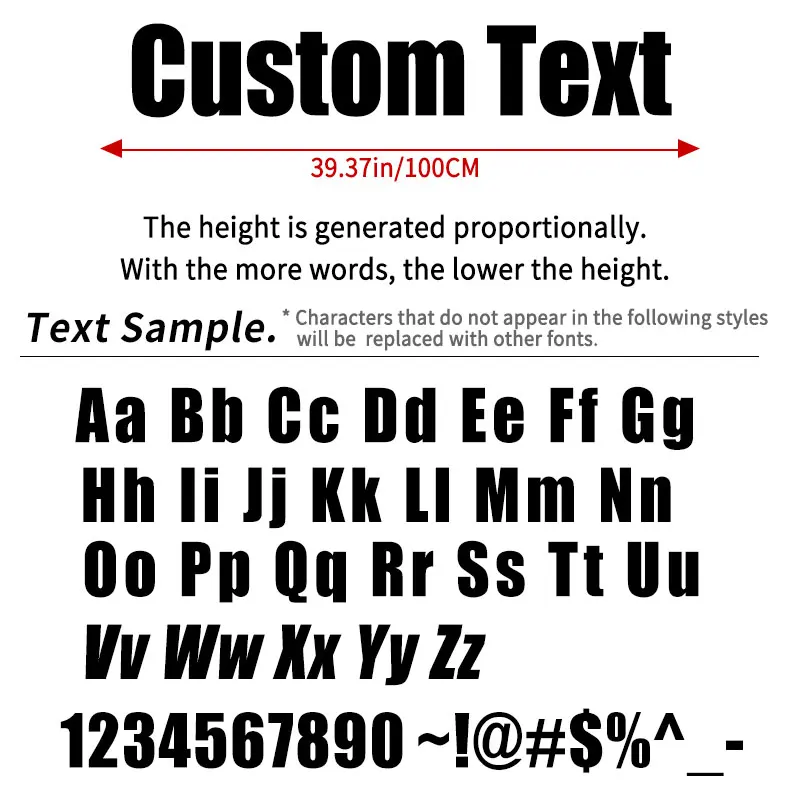 1PC Custom Text Personalized Car Stickers Tuning Waterproof DIY Vehicle Front Windshield Rear Window Body Truck Vinyl Decals
