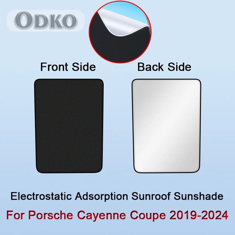 

Car Electrostatic Adsorption Sunroof Sunshade Cover For Porsche Cayenne Coupe 2019-2023 2024 Heat Insulation Skylight Sticker