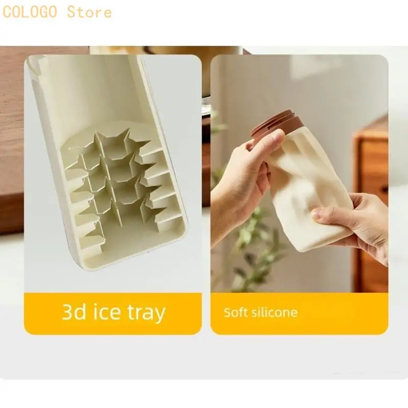 Leak Proof Silicone Ice Maker For Juices Cocktails Ice Cubes Tray Water Bottle D0LD