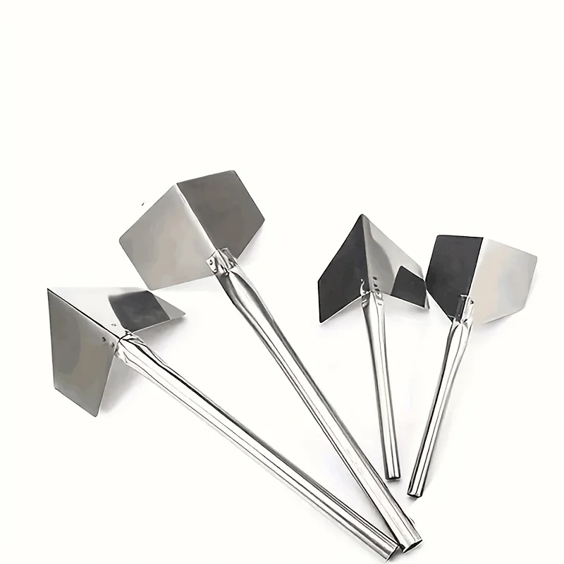 4-Piece Stainless Steel Joint Knifing Tool Set for Wall Repair and Smoothing, Metal Construction, No Electricity Required