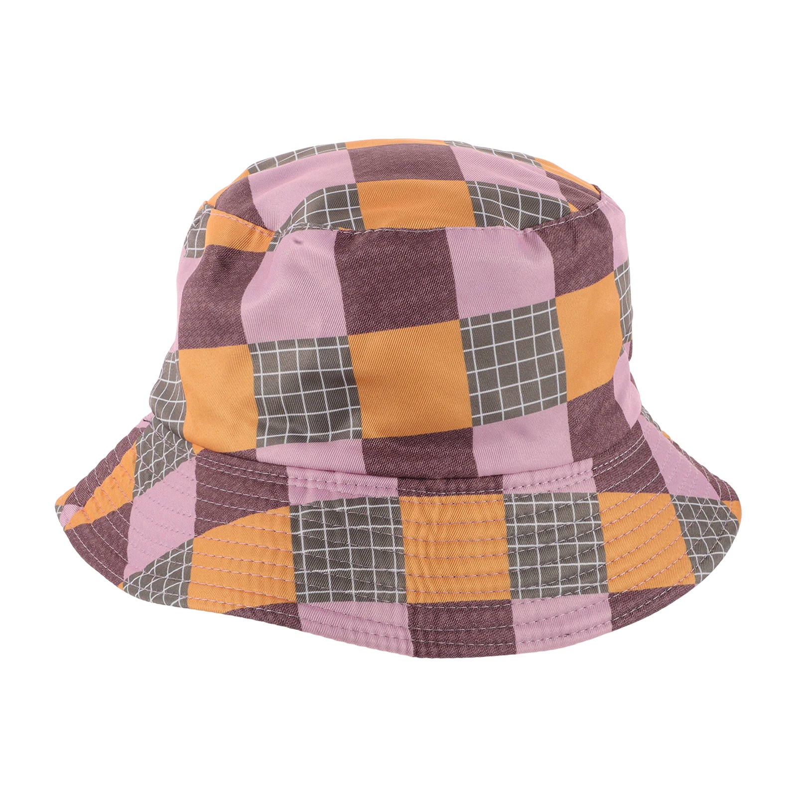 

Fisherman Hat Sun Beach Cap Bucket Summer Hats Women Lightweight Breathable Protective Practical Colorful Checkered Diamond