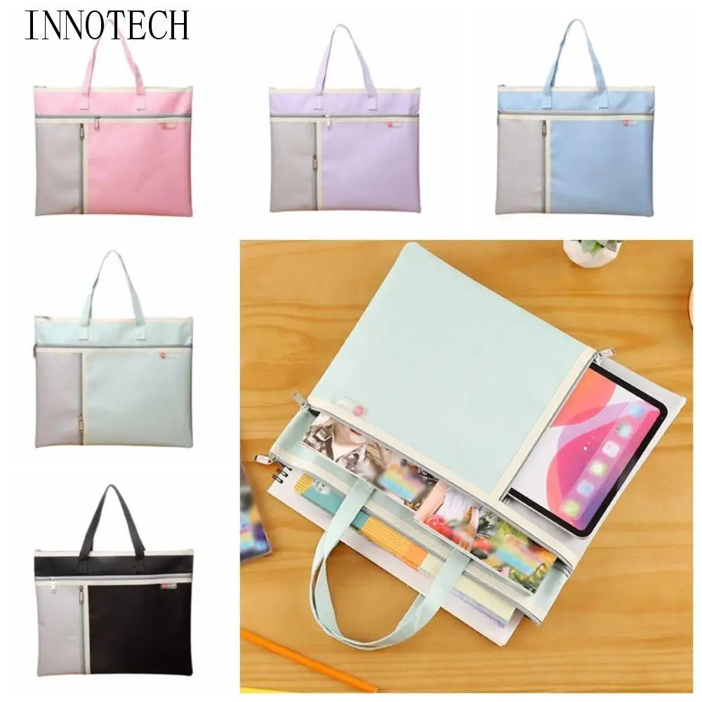 

Mutli-Purpose Portable Book Storage Bag Oxford Cloth Handheld File Organizer with Handle Waterproof Document Storage Bag Travel