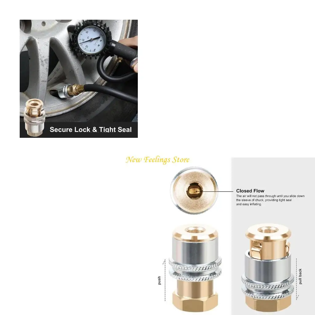 

J6BF Автопорядка Air Легко в использовании адаптер для инфляции для шинного латуния длительный срок