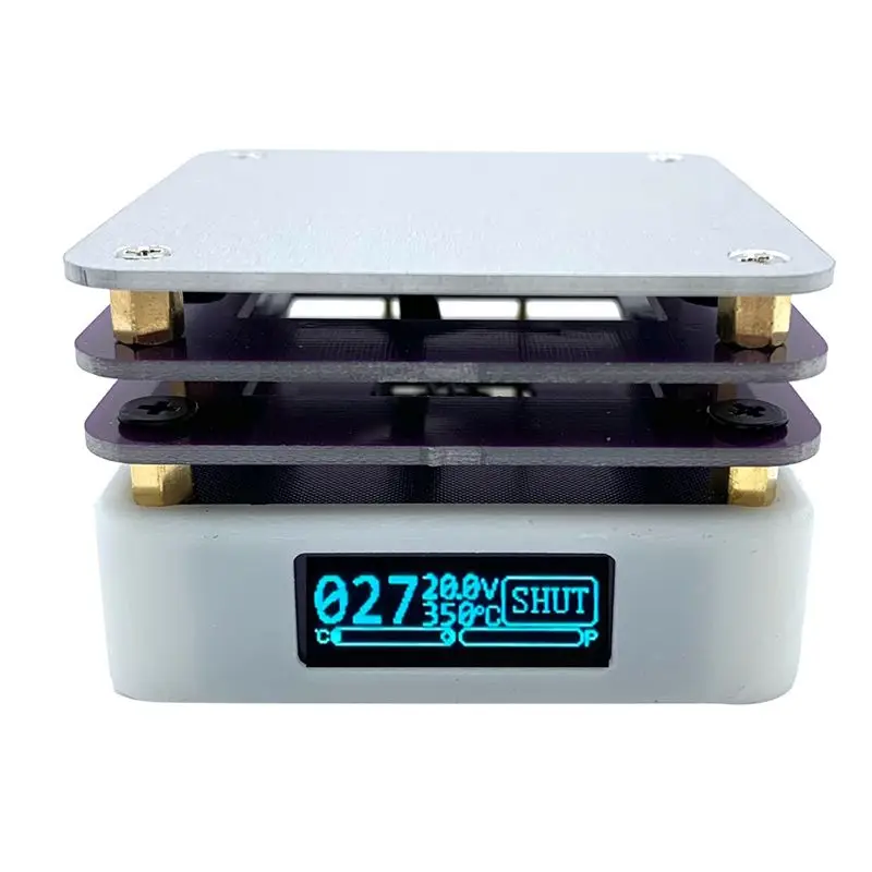 HLZS-65W Mini Hot Plate Digital Soldering Preheating Rework Station PCB SMD Board Soldering Plate Heating Table Durable Easy To