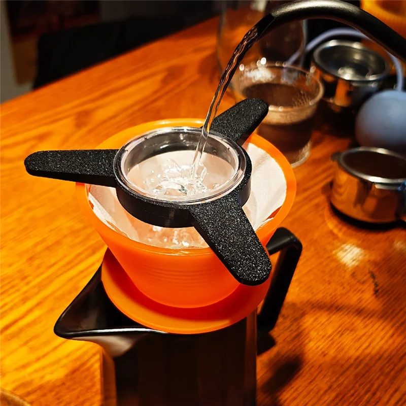 EAS-Coffee Accessories Shower Bracket Set Coffee Dripper Filter Holder Evenly Drip Filter Lazy Hand Filter Cup B