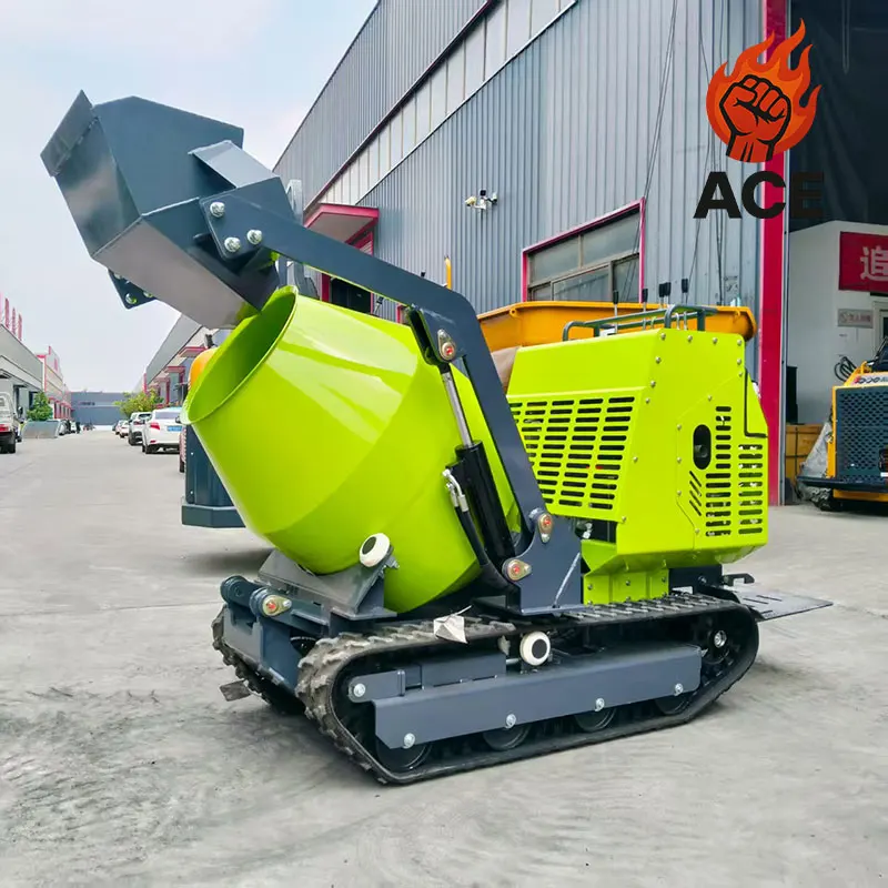 

Customized CE EPA Mini Concrete Dumper 750kg Free Shipping Hydraulic Dump Truck High Efficiency Tracked Dumper Concrete Mixer