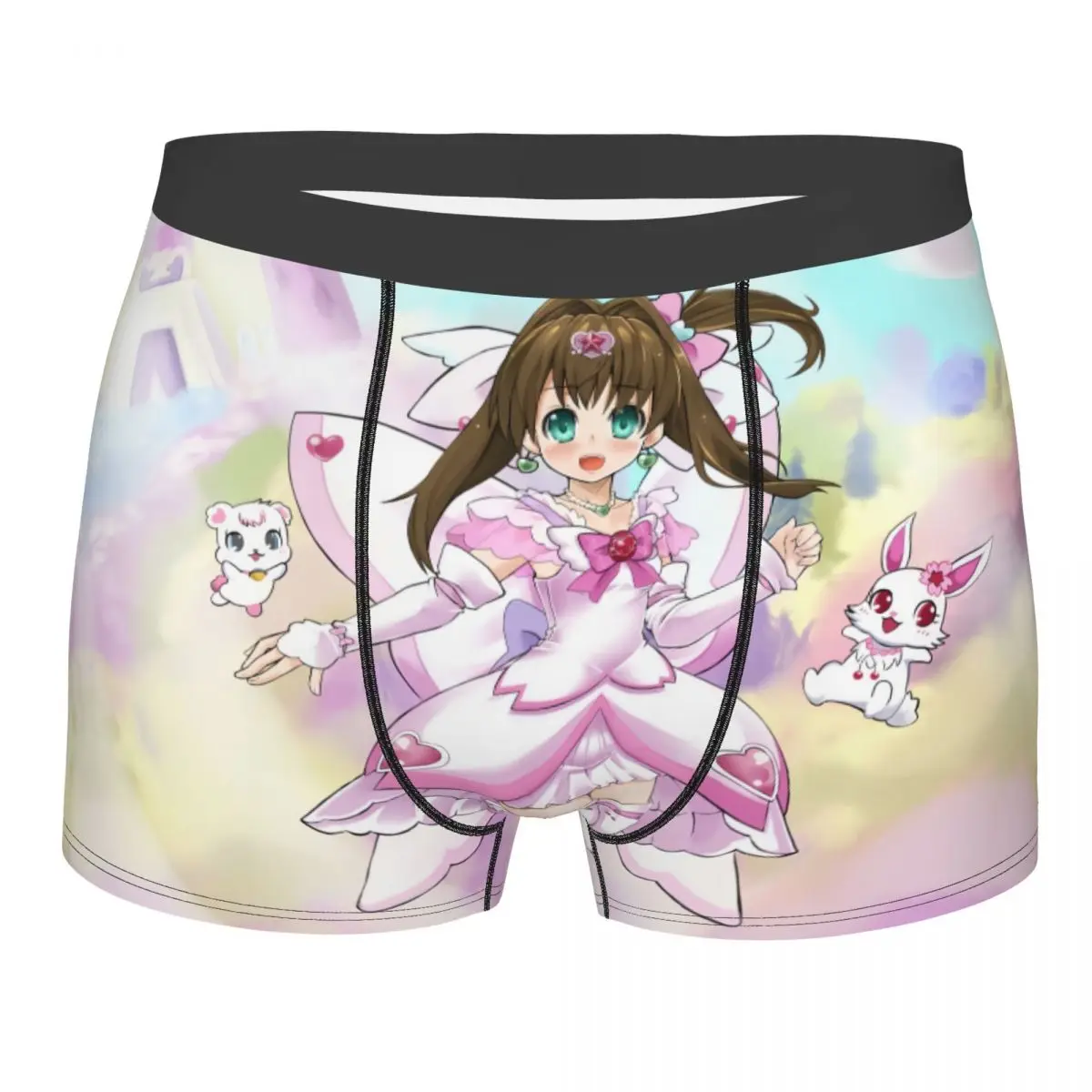 Custom Disney Cartoon Jewelpet Sanrio Japanese Anime Boxer Shorts For Men Underwear Panties Briefs Breathable Underpants