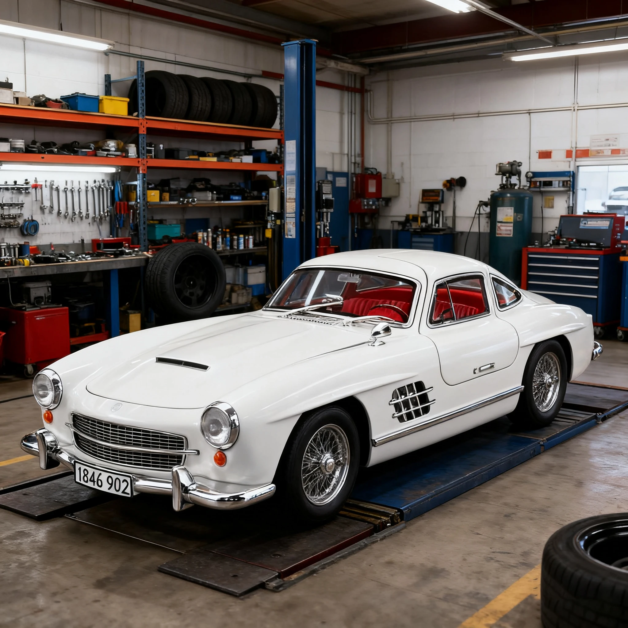 1:18 mercedes-benz 300SL Supercar alliage voiture modèle son et lumière retirer jouet pour enfants à collectionner cadeau d'anniversaire