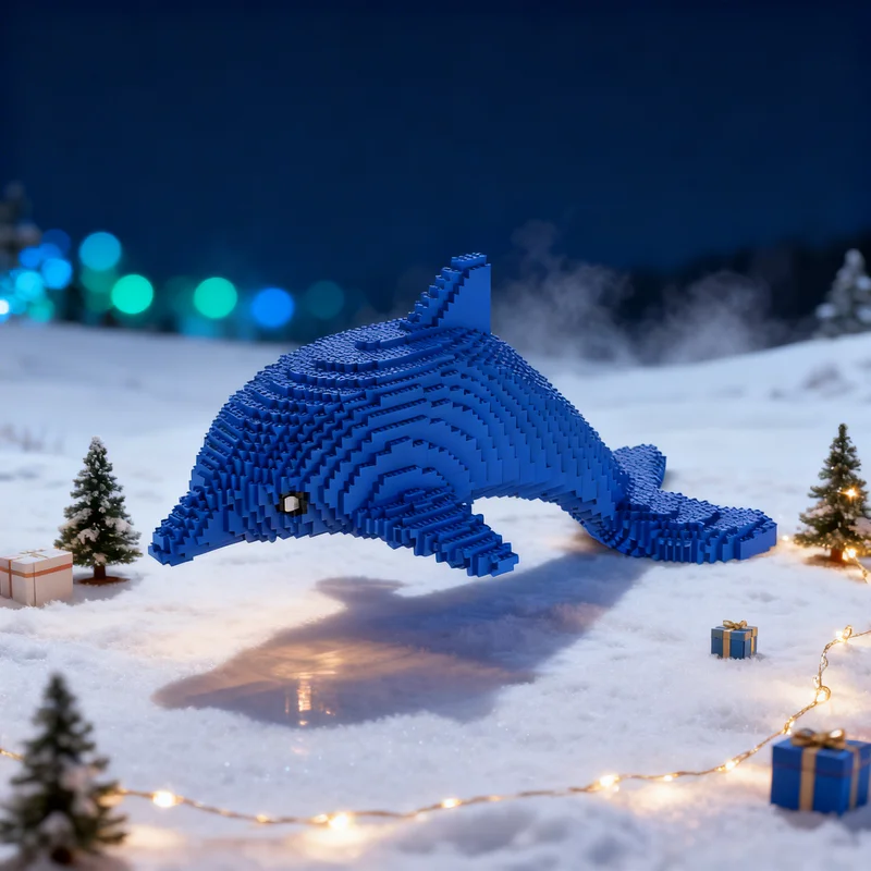 

Набор для сборки модели дельфина MOC из 4036 деталей: креативный конструктор, подарок, декор для дома и офиса, игрушка для взрослых и детей