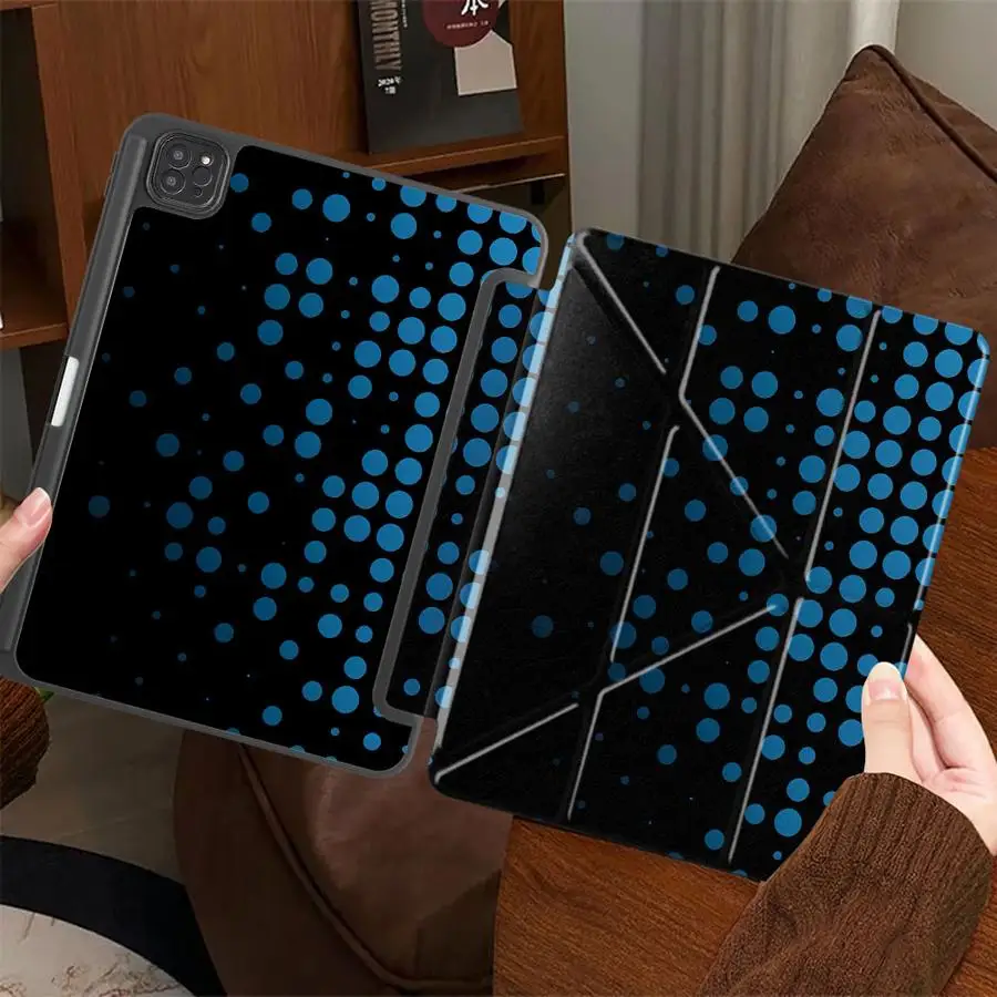 

Чехол Blue Dot для планшетов iPad Mini 6, 7, Pro 2025, Air 4, 5, M3, M2, M4, 11-дюймовых Pro 11-го, 10-го, 9-го, 8-го, 7-го поколений, 12.9-дюймовых, с держателем
