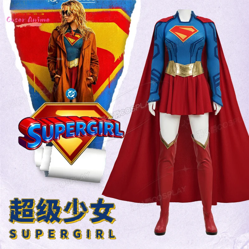 

Kara Zor-El Supergirl Cosplay Costume Uniform Halloween Carnival Party Christmas Play Role Clothes Clothing