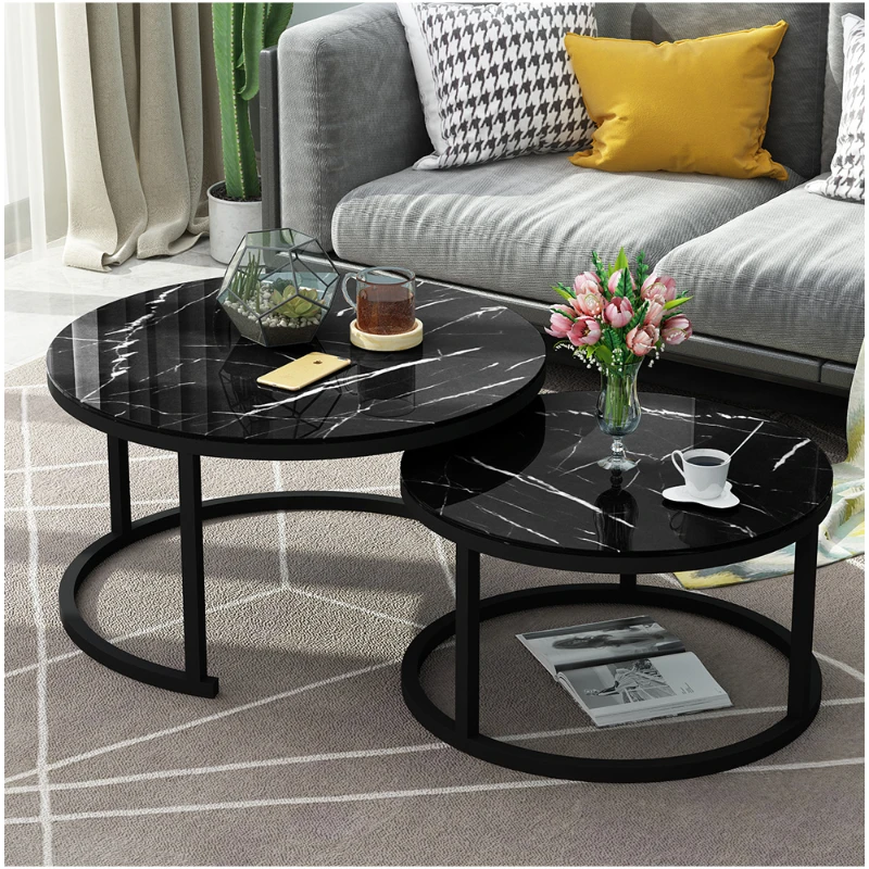 Nordic coffee table living room Sofa center side table modern glass mesa stretch low Round Corner tables home decor furniture