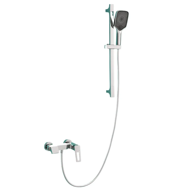 

*Gun gray simple shower all copper hot and cold water mixing valve bathroom non-constant temperature lifting bathtub faucet