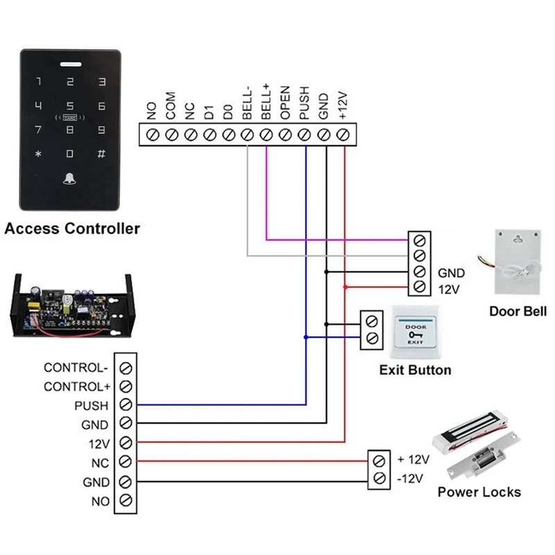 NFC Access Controller Waterproof Door Lock Keyboard Card Swiping Password IC ID Dual Frequency 125Khz 13.56Mhz