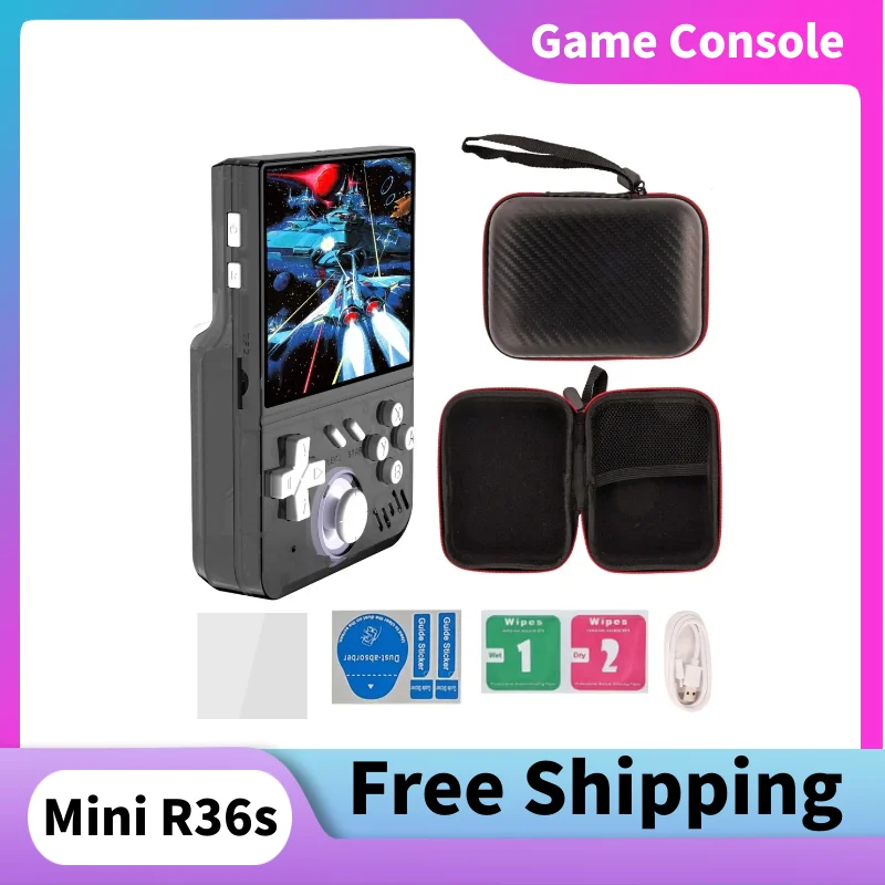 

Mini R36s Handheld 3.5-inch IPS Screen Video Game Console Linux Syste Mmini Portable Handheld Video Player128GB 15000 Games