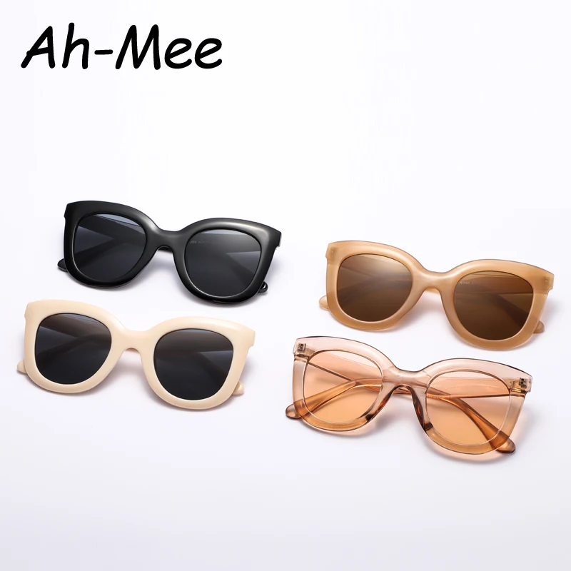 نظارات واقية خمر النساء القط العين النظارات الشمسية إطار سميك تصميم نظارات شمسية UV400 القيادة الكلاسيكية البني الأسود النظارات